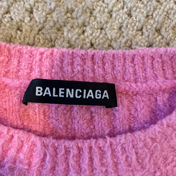 Balenciaga Pink Logo Sweater - Picture 4 of 6